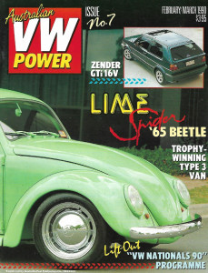 AUSTRALIAN VW POWER 1990 FEB - SPIDER '65 BEETLE, TYPE 3 VAN, ZENDER GTi 16V
